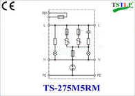 Odgromnik odgromowy 5kA / 10kA typu 3 do systemów zasilania TT / TN S.