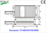8-kanałowe porty Eliminator przepięć Ethernet 1000 Mb / s Cat6 Surge Suppressor