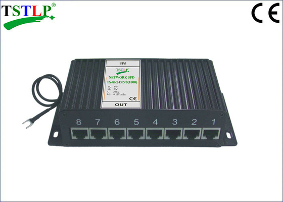 8-kanałowe porty Eliminator przepięć Ethernet 1000 Mb / s Cat6 Surge Suppressor
